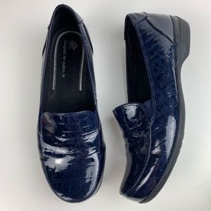 ABEO AVERY NAVY BLUE LEATHER LOAFERS SZ 9 or 9.5